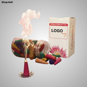 Premium Aromatic Dhoop Batti Gift Set – Organic Incense Cones in Reusable Jar.